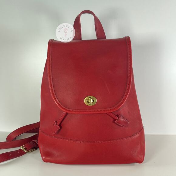 NEW Vintage Coach Large Daypack Backpack 9791 Red USA 1999 main image 10